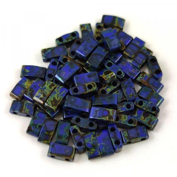 Miyuki féltila gyöngy - 4518 - Cobalt Picasso - 2.3x5mm