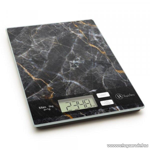 Vog & Arths 57268A Konyhai mérleg, 5 kg méréshatárig, fekete márvány
design
