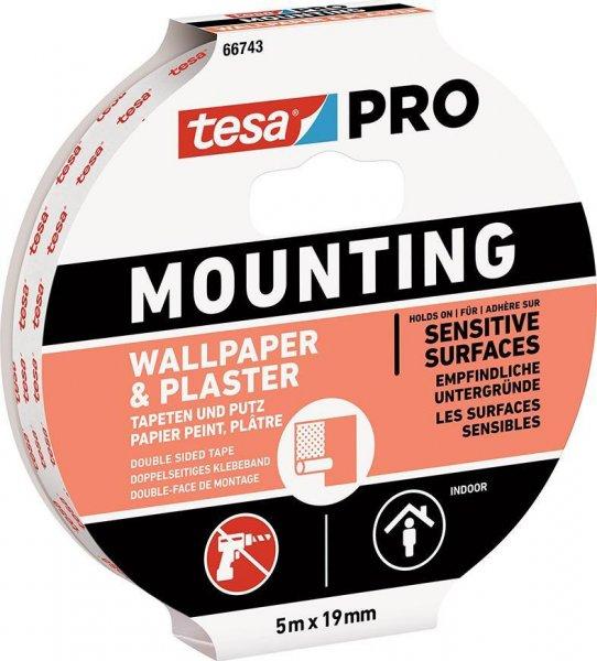 Tesa® Mounting PRO ragasztószalag, tapétákhoz és vakolathoz, 19 mm/5 m