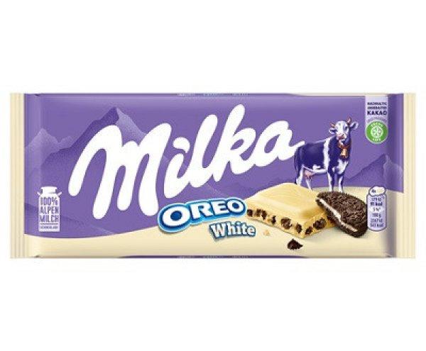 Milka 100G Oreo Keksz Darab Fehércsokis (Kakaós kekszdarabokkal töltött
fehér csokoládé)