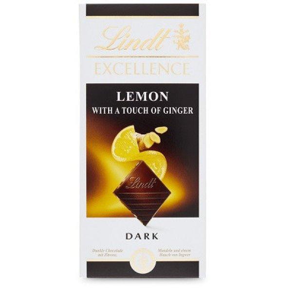 Lindt Excellence 100G Lemon-Ginger Dark LNEX1046