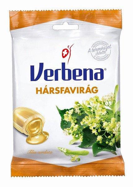 Verbena 60G Hársfavirág ízű töltelékkel töltött cukorka