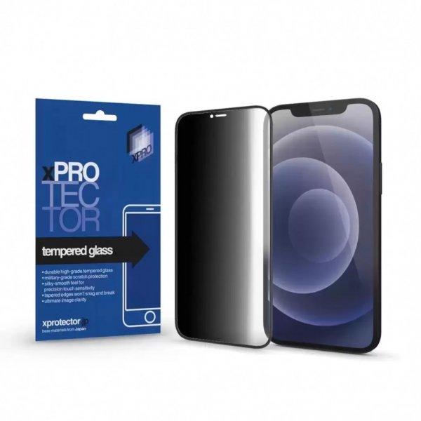 XPRO Tempered Glass 0.33 Full 3D Black FG PRIVACY kijelzővédő üveg /
üvegfólia Apple iPhone 15 Plus készülékhez