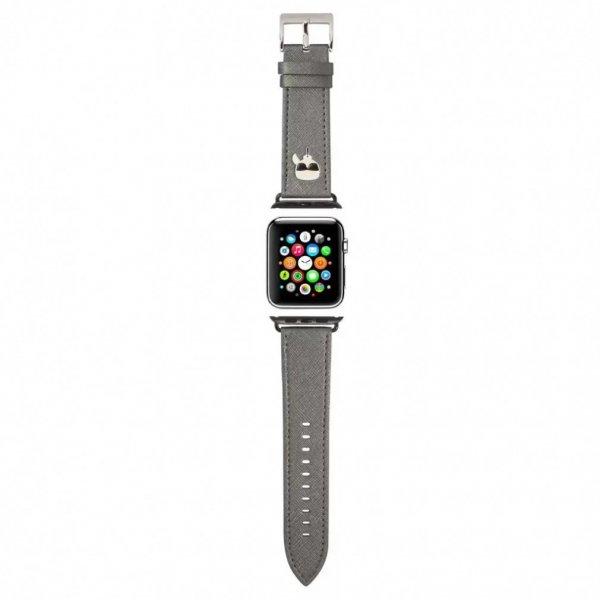 Karl Lagerfeld óraszíj ezüst KLAWLOKHG Apple Watch 42mm / 44mm / 45mm / 49mm