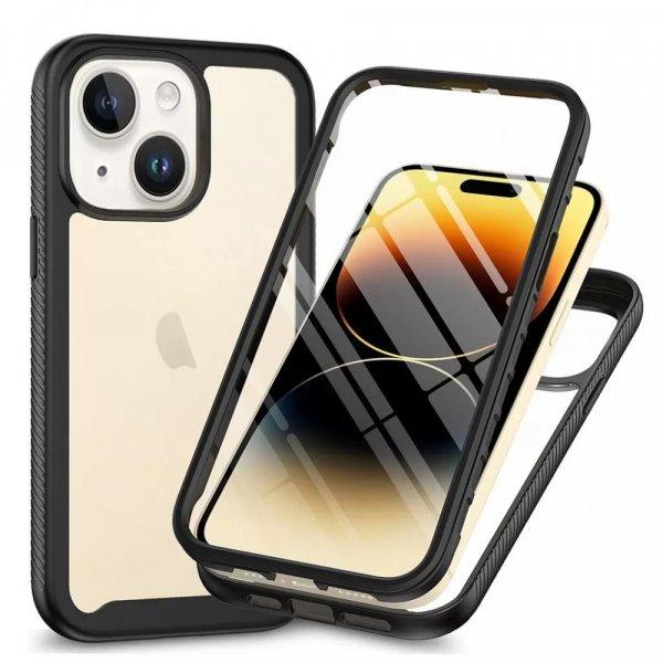 Techsuit fekete Defense360 Pro tok + Kijelzővédő fólia Apple Iphone 15 Plus
készülékhez