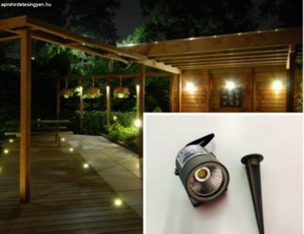 Perfectled Leszúrható  ezüst kerti lámpatest  beépíthető fényforrással