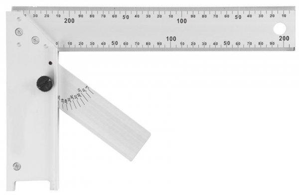 Derékszög DY-5030 • 250 mm, Alu, szögmérővel