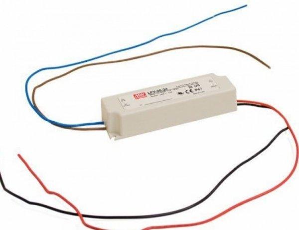 Mean Well 35 W-os vízálló tápegység  3 Amper  12 V DC