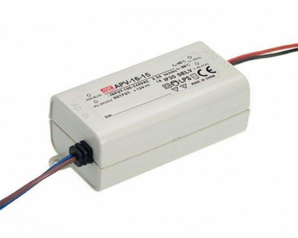 Mean Well 16 W-os beltéri tápegység  1.25 Amper  12 V DC