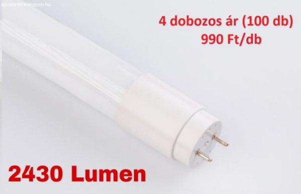 EcoLight 120 cm-es natúr fehér LED fénycső 18 W-os 2430 Lumen 4 dobozos
csomagár