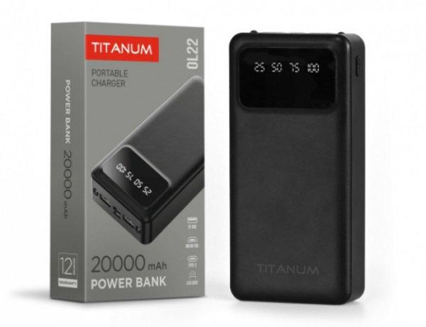 Videx TITANUM power bank  fekete színű  20000mAh  OL22