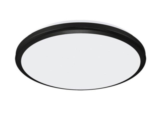 Strühm Planar 18 W-os ø265 mm kerek  fekete mennyezeti lámpa IP54-es
védettségű