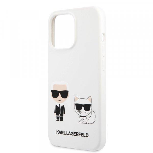 Karl Lagerfeld and Choupette Apple iPhone 13 Pro (6.1) hátlapvédő tok fehér
(KLHCP13LSSKCW)