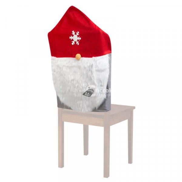 Karácsonyi skandináv manós székdekor (50 x 60 cm) - - - Piros/szürke