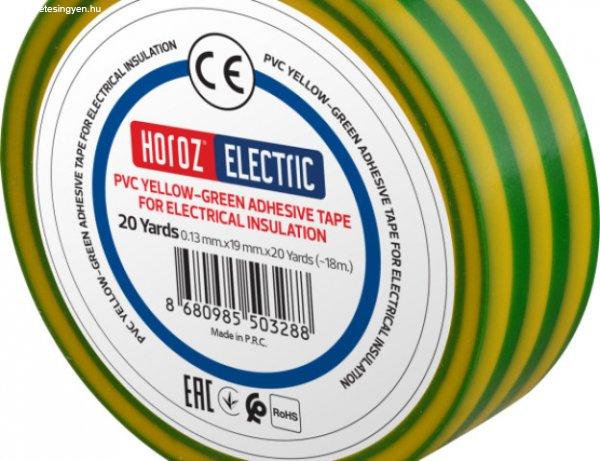 Horoz 18 m-es szigetelőszalag sárga-zöld színben (darabár  min. rendelhető
mennyiség 10 db)