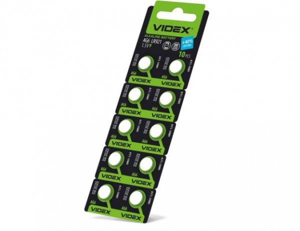 Videx AG6/LR921 25mAh alkáli gombelem (darabár  min. rendelhető mennyiség 10
db)