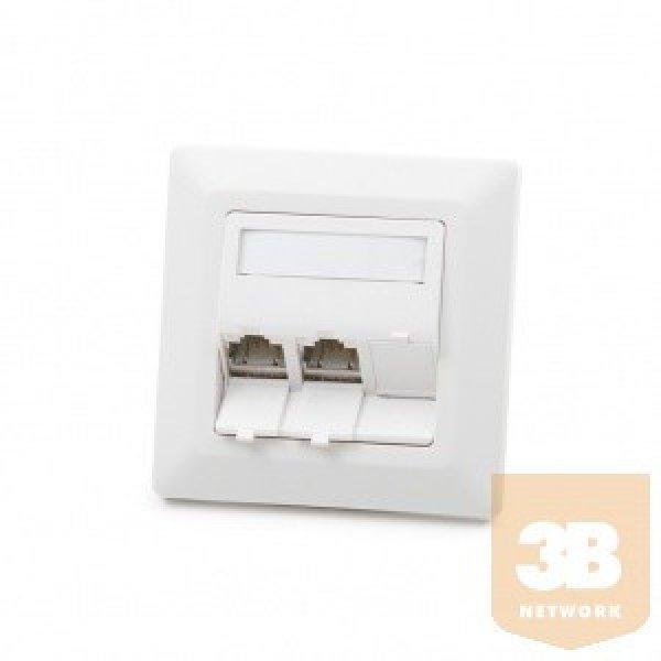 KELine 601143-UP + KEJ-C6-S-TL(3) Modulo50 süllyesztett aljzat, Kategória 6,
3xRJ45/s csatlakozóval