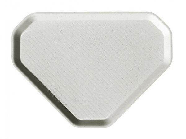 Önkiszolgáló tálca, háromszögletű, műanyag, éttermi, fehér-mákos,
47,5x34 cm