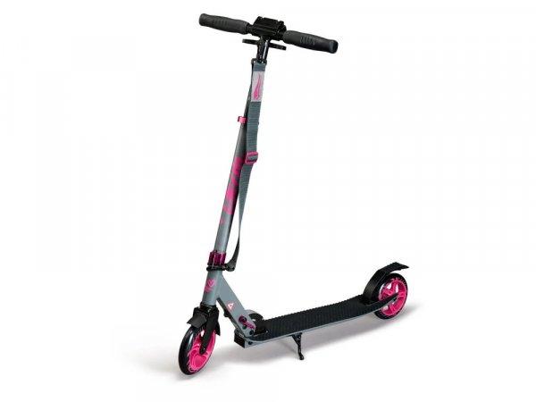 Crivit Aluminium Scooter PINK-145 összecsukható alumínium roller 145 mm
kerekkkel, 100 kg teherbírással, rózsaszín - fekete (lányoknak)