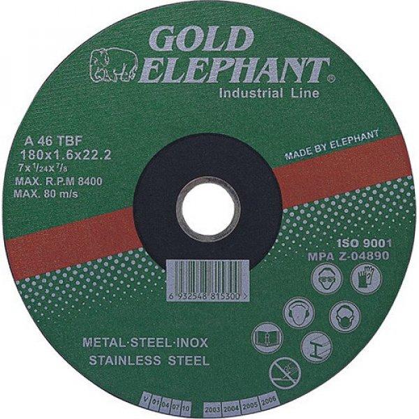 Gold Elephant 41AA 125 x 1,6 x 22,2 mm vágókorong, fémre és rozsdamentes
acélra A46TBF