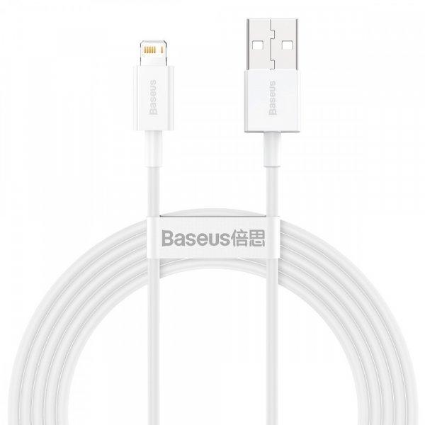 USB-kábel a Lightning Baseus Superior sorozathoz, 2,4A, 2m (fehér)