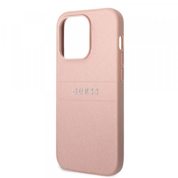 Guess Apple iPhone 14 Pro Max (6.7) PU Leather Saffiano hátlapvédő tok pink
(GUHCP14XPSASBPI)