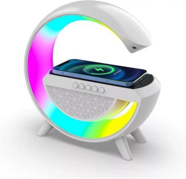 Zelux Multimédiás bluetooth hangszóró, vezeték nélküli töltőpad, RGB,
LED lámpa