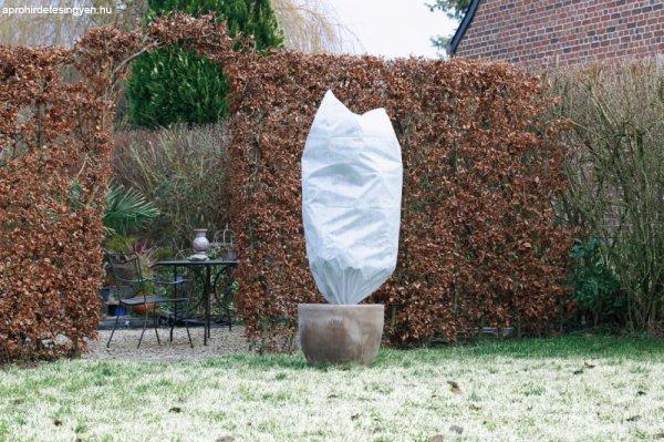 Téli takaró fólia zsinórral, fehér átm.100cm x 1,5m 50g/m2
