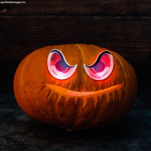 Halloween-i ijesztő szempár - piros LED-es - elemes