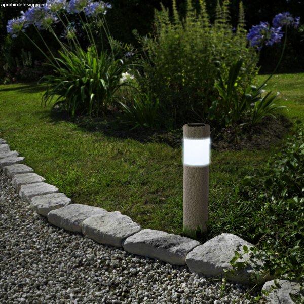 LED-es szolár lámpa - kőmintás - műanyag