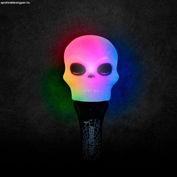 Halloween-i LED lámpa - koponya - elemes