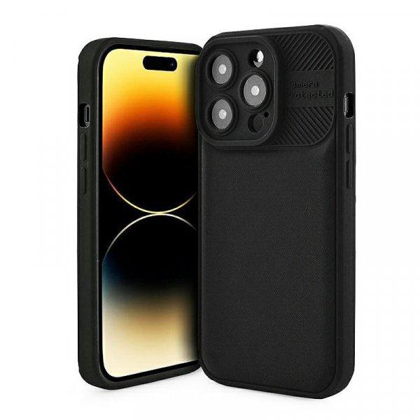 Cross Case - Xiaomi Redmi Note 12S fekete kameravédős szilikon tok