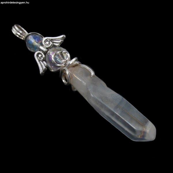 Egyedi készítésű angyal ( opál ) aurakvarc medál