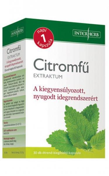 Interherb Citromfű Extraktum Kapszula 30 db