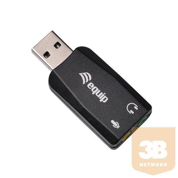 Equip-Life Kábel Átalakító - 245320 (USB bemenet - 3,5mm jack audio +
mikrofon kimenet)
