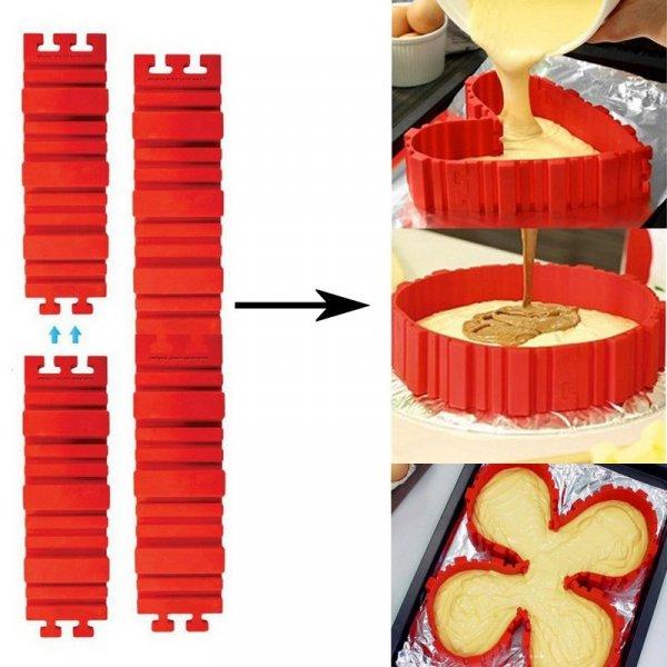 Változtatható alakú szilikon tortaforma