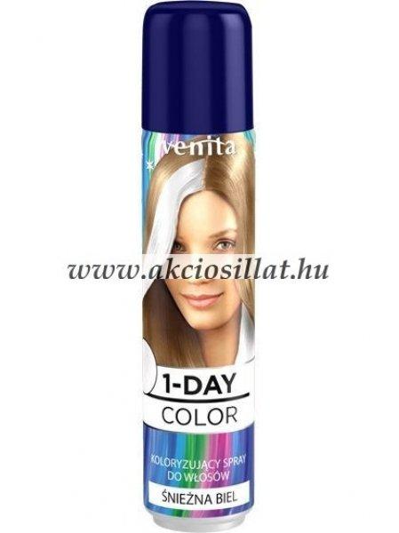 Venita 1 Day Color 1 napos kimosható ammóniamentes hajszínező spray 50ml 1
White