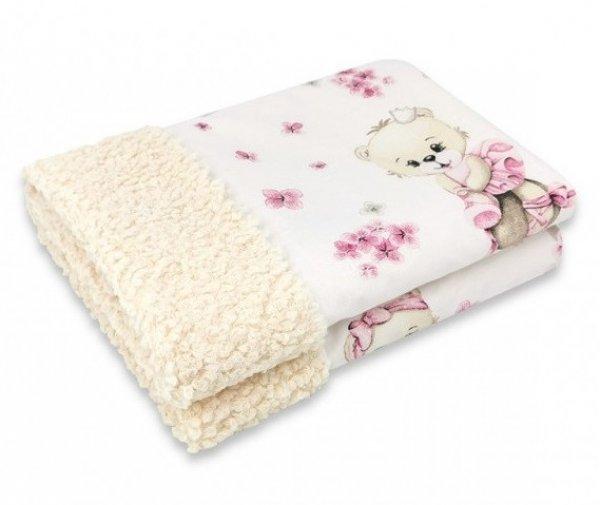 Baby Shop kétoldalas babatakaró 70x100 cm - Balerina maci 