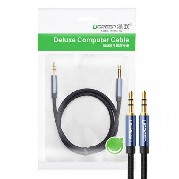 UGREEN 60178 USB kábel, 3,5 mm-es jack, dugasz, 0,5 m (kék-fekete)