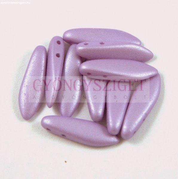 Lándzsa (szirom) cseh préselt üveggyöngy két lyukkal - luminous pastel
purple - 5x16mm