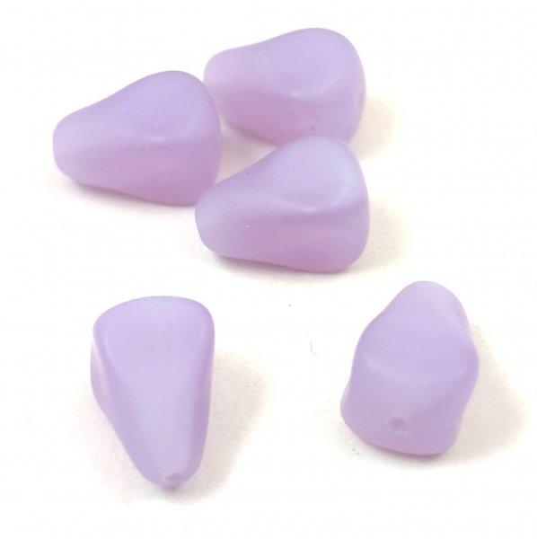 Cseh préselt csepp gyöngy - Transparent Neon Purple - 13x12 mm