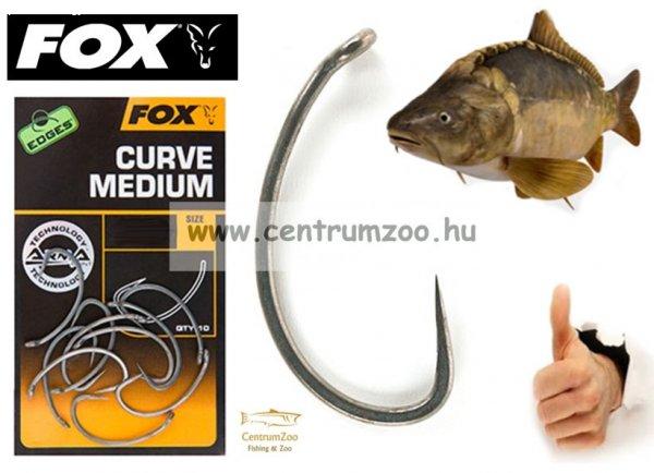 Fox Edges™ Curve Medium - Size 8B Barbless - szakáll nélküli horog 10db
(CHK205)