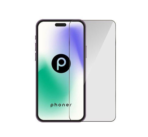 Phoner Master Clear Apple iPhone 15 Tempered Glass kijelzővédő fólia
felhelyező kerettel