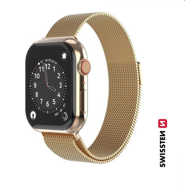 Swissten Milanese Loop szíj Apple Watch 38-40 számára, gold