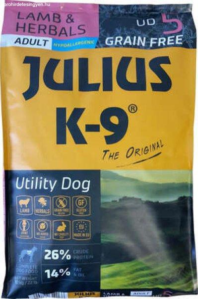 Julius-K9 GF Hypoallergenic Utility Dog Adult Lamb & Herbals (Kis szemcseméret)
(2 x 10 kg) 20 kg