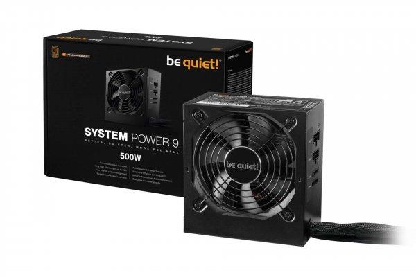 Be Quiet! Tápegység 500W - SYSTEM POWER 9 CM (80+ Bronze, fekete)
