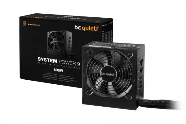Be Quiet! Tápegység 600W - SYSTEM POWER 9 CM (80+ Bronze, fekete)