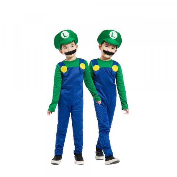 Luigi Super Mario jelmez 5-7 éves korig 115-125 cm