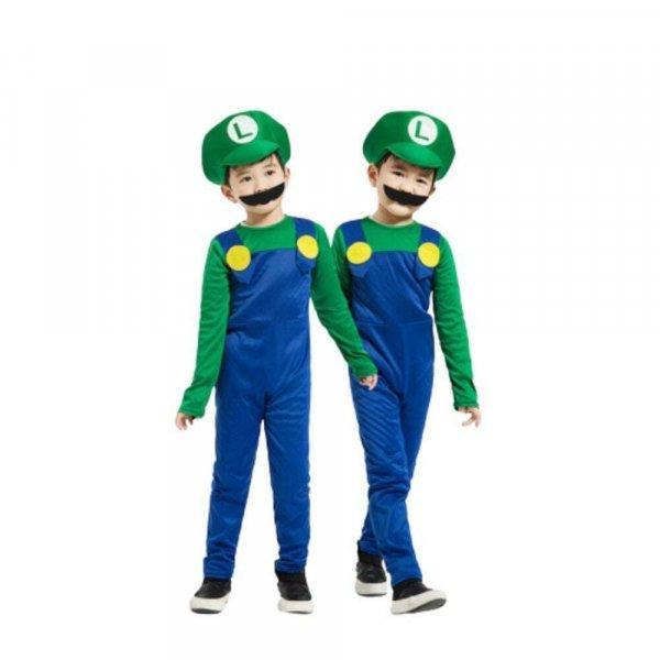 Luigi Super Mario jelmez 3-5 éves korig 90-115 cm