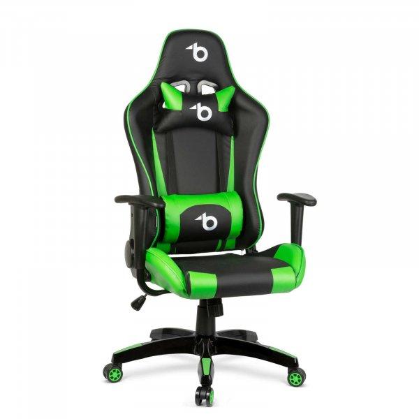 SPRINTER Gamer szék - derékpárnával, fejpárnával - zöld - BMD1106GR -
110kg, állítható magasságú forgószék
